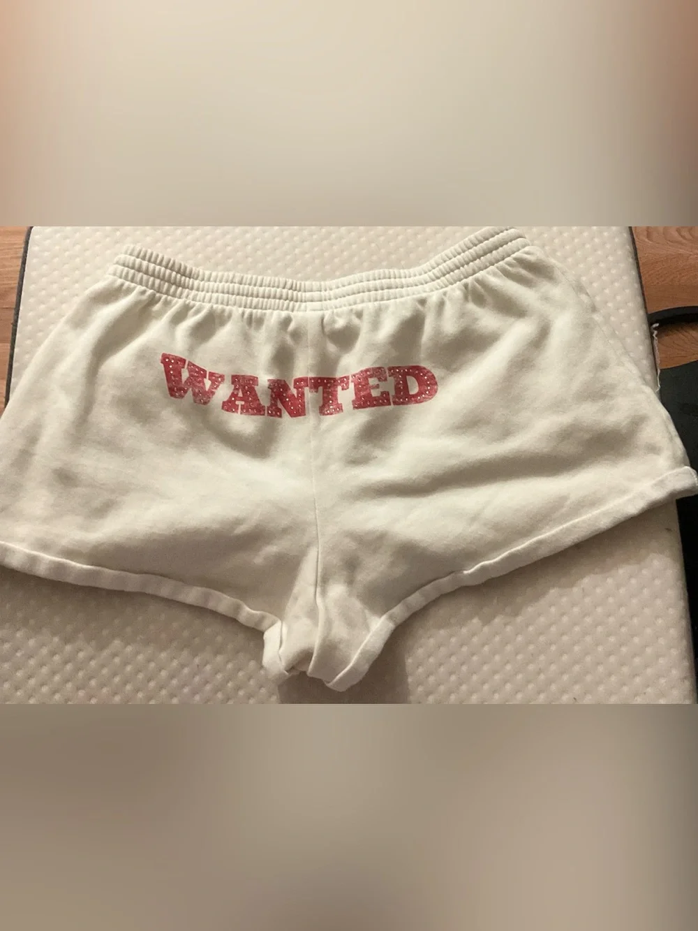 PINK Victoria's Secret White Cozy Fleece Shorts
